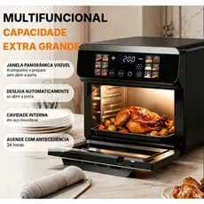 Forno Air Fry 12L, tela touch ampla inteligente, assadeira multifuncional para ingredientes de confeitaria doméstica