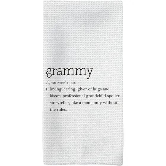Grammy Gift Kitchen Towels, Grammy Grandma Gifts for Mother’s Day Hand Towels, Grammy Definition Dish Towels Dishcloths