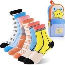 3 Pares de Meias Divertidas para Crianças, Meias Engraçadas e Malucas com Bolsa de Armazenamento Fofa para Presentes de