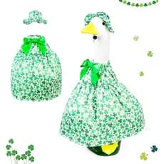 Fantasia de Ganso para Varanda de 23 Polegadas - Fantasia de Feriado Duplo para o Dia de São Patrício e Páscoa para Deco