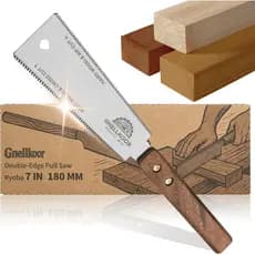 Serra manual japonesa, 7 polegadas, serra de dupla face Ryoba com 12/18 TPI, ferramenta profissional para corte longitud