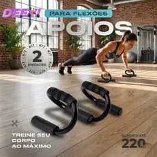 Barra de Apoio para Flexão de Braço, Ergonômica e Leve, Perfeita para Treino em Casa e Academia