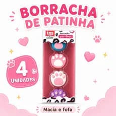 Borracha Patinha Fofa 4 Unidades Tris Holic | Papelaria Fofa