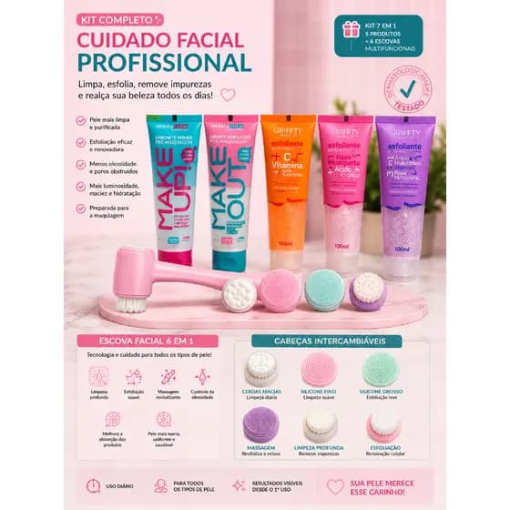 Sabonete Facial Pré e Pós Make c/ Ácido Hialurônico E sabonetes Esfoliantes