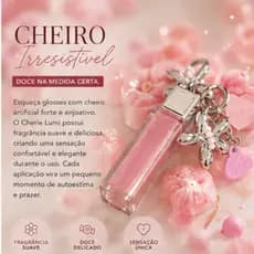 Lip Gloss com Chaveiro das Patricinhas - Bobbi rara Cheirinho Suave