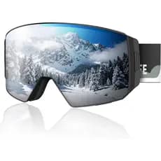 Óculos de Esqui Magnéticos CVLIFE para Usar Sobre Óculos, Unissex, Óculos de Snowboard com Aba Lateral Segura, Equipamen