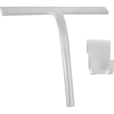 Raspador de Silicone para Portas de Vidro, Espelhos, Janelas e Azulejos com Gancho (Cinza)