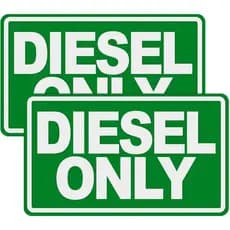 2 Adesivos de 5" X 3" para Diesel, Sinal Refletivo "Apenas Diesel" para Tanque de Combustível, Etiquetas de Identificaçã