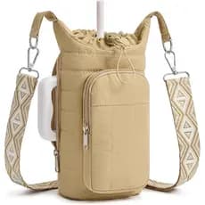 Bolsa Porta-Garrafa de Água WOOMADA com Alça, Bolsa Transversal de 40/32 oz, Acessórios de Academia, Bolsas de Ombro par