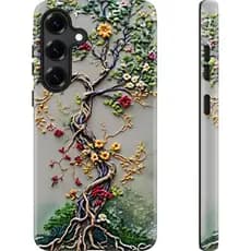 Capa Esdot para Samsung Galaxy S25 Plus - Compatível com Carregamento Sem Fio - Dupla Camada de Silicone Macio + Capa Rí