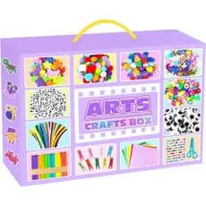 Materiais de Artes e Artesanato para Crianças - Kit de Artesanato com 2000 Peças e Limpadores de Cachimbo, Kit de Artesa