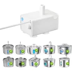 Cat Water Fountain Ultra Quiet Replacement Pump JY-830 Compatible with Stainless Steel Cat & Dog Drinking Fountains,Pump