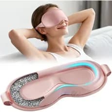 Máscara de Olhos Ponderada para Dormir - Máscara de Dormir para Mulheres e Homens, Máscara de Dormir 3D Contornada e Opa