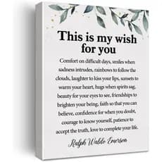 Quadros Decorativos em Tela com Citações Inspiradoras e Motivacionais "This is My for You" de Ralph Waldo Emerson, Impre