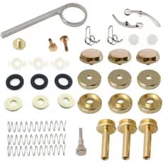 Jiayouy Trumpet Repair Kit Trumpet Finger Buttons Valve Cap Screw Drain Valve Key Piston Spring Replacement Parts Gold