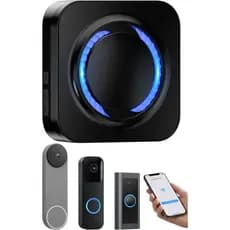 Campainha Sem Fio Inteligente com WiFi para Ring, Blink, Google Nest - Sem Fiação, Sem Limites de Alcance, Sem Assinatur