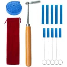CONCHACIELO Kit de Afinação de Piano: Conjunto Universal de Ferramentas para Afinação de Piano com Bolsa de Veludo Portá