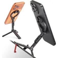 Ultra-Compact Magnetic Tripod Stand for iPhone 17/16/15/14/13/12 Pro Max Magsafe Case, Adjustable Cellphone Holder with