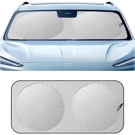 Protetor Solar para Para-brisa de Carro, Protetor Solar Dobrável para Janela Frontal Automotiva, Cobertura Protetora Ref