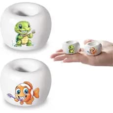 2 Suportes de Cerâmica para Escovas de Dente, Suporte Mini Elegante DQELFA para Escovas de Dente para Banheiro e Organiz
