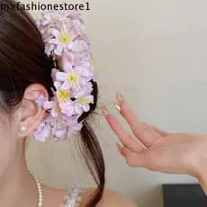 Garfo De Cabelo De Flor De Simulação MXFASHIONE , Bastão Flora Doce De Ferro , Clipe Lateral De Pano Boêmio