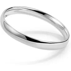 H&Beautimer Pulseira Artesanal Italiana em Prata Esterlina 925 - Pulseira Brilhante de 7/8MM para Mulheres - Bracelete M