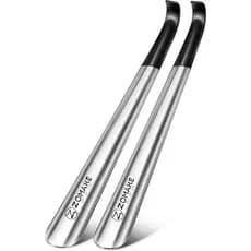 ZOMAKE Shoe Horn Long Handle for Seniors Men Women,Metal Long Shoehorn Boot Horn,16.5" Stainless Steel Shoe Spoon Helper