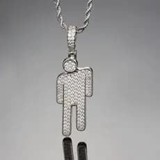 Blohsh Alish Colar Elegante Estilo Hip Hop cravejado de diamantes Zircon Blohsh Homens Mulheres Colar