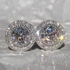 S925 prata esterlina zircão brincos moda simples jóias senhoras brincos presente de casamento atacado