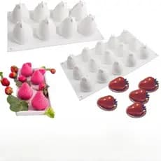 8 em 15 molde de morango sobremesa francesa molde de silicone simulação tridimensional frutas silicone Mousse bolo sobre
