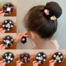 Rede De Cabelo De Balé PINOU , Elástica Estilo Coreano De Tecelagem De Crochê , Capa De Coque Elegante Para Meninas