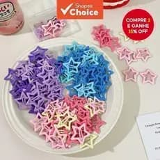 Conjunto De Grampos De Cabelo Estrela 48 Unidades | Alfinetes Coloridos Requintados De Metal E Cristal Para Festas De Fi
