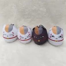 Estoque pronto pedido diário genuíno TOMY Natsume amigos livro gato professor bolinho forma pingente de pelúcia cápsula