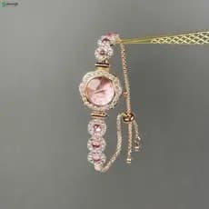 Pulseira De Corrente De Relógio Ajustável De Diamantes Vintage-Acessório De Mão De Luxo Retrô Para Deslocamento