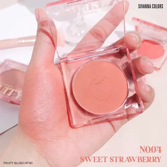 4 belíssimos tons de blush matte Sivanna Colors Fruity Blusher