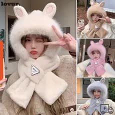 LOVUR Chapéu Quente De Inverno , Gorros De Orelha De Coelho De Pelúcia , De Proteção De Ouvido À Prova De Vento E Frio E