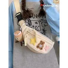 Crianças crianças saco do mensageiro meninas viagem pequena mochila passeio lazer cintura saco bonito estilo ocidental m