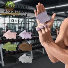 MAOYE66 1 Par De Luvas De Fitness Com Quatro Dedos , Antiderrapantes Para Levantamento De Peso Absorção De Choque , Resp