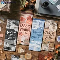 HOMEDECOR Old Dream Notes Series Etiqueta Vintage Paisagem Scrapbooking Adesivo Livro Pré-Cortado DIY Diário Planejador