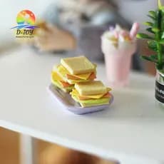 D-Toy 2 X1 : 12 Casa De Bonecas Em Miniatura Acessórios Para Alimentos Cozinha Sanduíche De Comida .