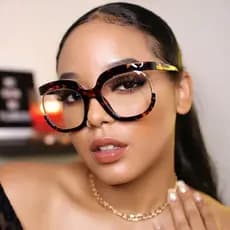 Óculos Femininos Redondos Vintage Moda Armação Grande Transparentes Para Computador