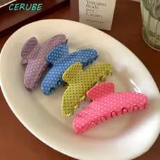 Grampo De Cabelo De Bolinhas CERUBE , Garra Retrô Grande De Ácido Acético , Acetato Colorido Doce
