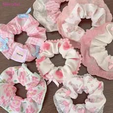 [Mer] Faixa De Cabelo Larga Com Estampa Elegante E Borda De Renda Para Mulheres , Meninas , Laço Doce , Fofa , Requintad