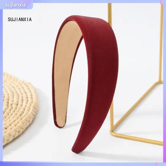sujianxia | 3cm Feminino Hairband Largo Antiderrapante Colorido Confortável Alta Resistência Acessórios Para O Cabelo Fo