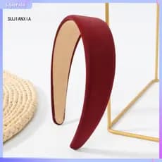 sujianxia | 3cm Feminino Hairband Largo Antiderrapante Colorido Confortável Alta Resistência Acessórios Para O Cabelo Fo