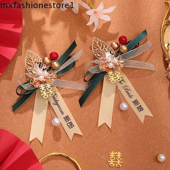 MXFASHIONE Broche De Noiva Padrinhos Banquete Elegante Decorativo Tecido De Dama De Honra Corpete De Casamento