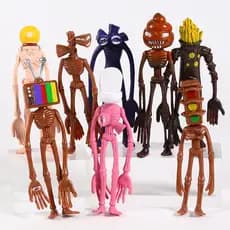 8 Pçs / Set Cabeça Sirene Figuras De Brinquedo Pvc Horror Modelo Bonecas Escultura Shy Guy Urbana Lenda Brinquedos De Ba