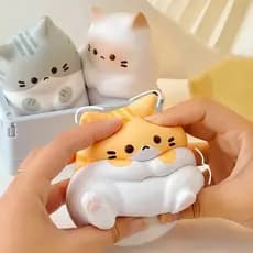 Novo Brinquedo Squishy de Alívio de Estresse para Gatos PU Bola Antiestresse de Crescimento Lento Enfeites de Mesa de De