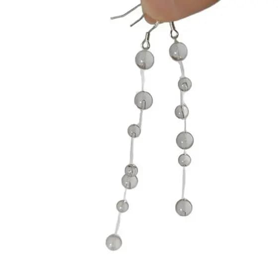 Boa Moda Estudante Jóias Brincos De Cristal Espumante Longo Borlas Orelha Studs Único Para Festa