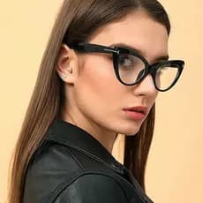 Armações De Óculos De Olho De Gato Feminino Moda Computador Estilos De Tendência